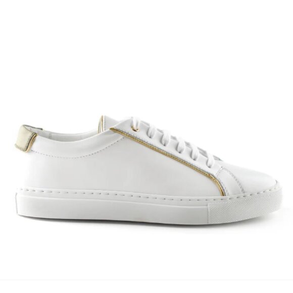 Italian luxury sneaks with gold trim, Handmade NWT SS2025 - Picture 2 of 2